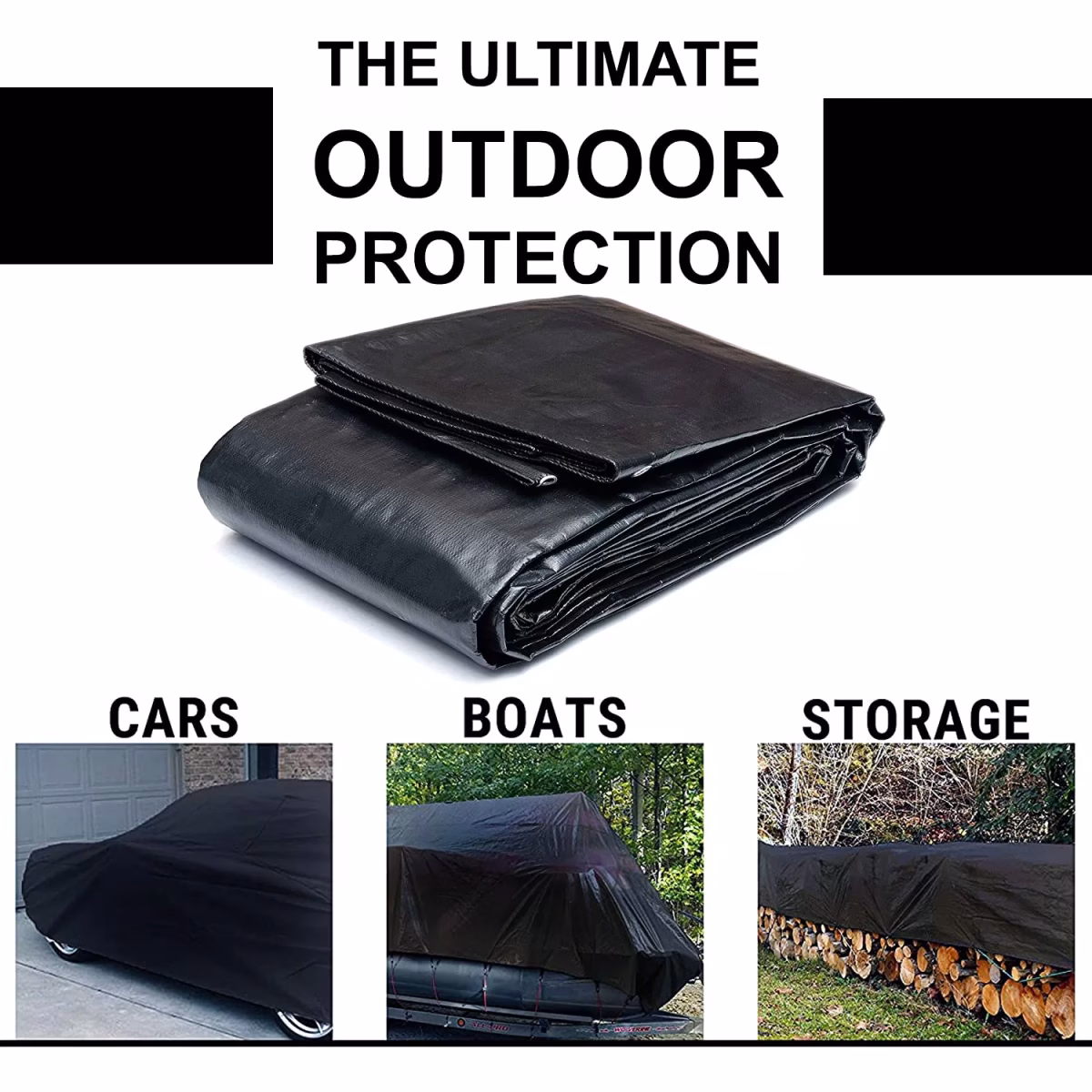 Krushi Vikas Tarpaulin Black 14ft x 17ft - 170 GSM - Image 3