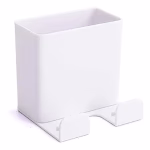 Krushi Vikas Remote Control Storage Box - 1 Pcs Plastic Multifunction Stationery Storage Box, Wall Mount Self-Adhesive Storage Box for Remote, Mobile Phone, Charging Plug Home, Office