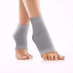 Krushi Vikas Heel Pain Relief Silicone Gel Pad Heel Protector Socks with Spa Botanical for Men and Women Cotton Socks (1 pair)