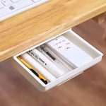 Krushi Vikas Desk Table Drawer,Hidden Drawer Self-Adhesive Tray Storage Box Expandable Drawer Tray for Home,Office,School and Desk-1pcs multicolor (1)