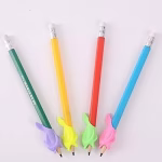 Krushi Vikas Silicone Dolphin Fish Pencil/Pen Grip Posture Correction Training Writing Aids for Kids Student pack of 4