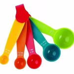 Krushi Vikas Measurement Spoons Set of 5 for Kitchen and home use Teaspoons Tablespoons multcolor Plastic