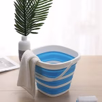 Krushi Vikas 10L Collapsible Bucket Portable Folding Bucket Lid Silicone Car Washing Bucket Children Outdoor Fishing Travel Home Storage