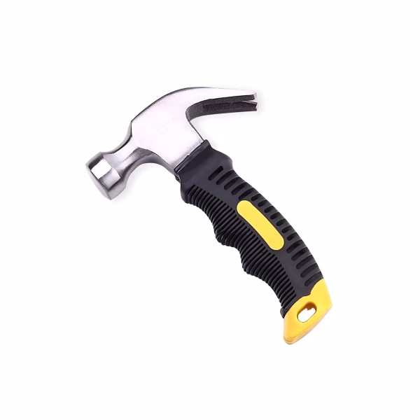 Krushi Vikas Mini Hammer Hathodi - Carpenter Claw Hammer Horn Hammer Lifesaving Broken Window Hammer Handle Rubber Grip, 1PCS Small Hammer Stubby Mini Claw Hammers Short Handle Grip