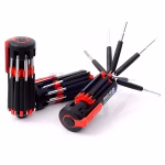 Krushi Vikas 8in1 Screwdriver Set with 6 LED Lights, Portable multifunctional 8-in-1 Screw driver tool set kit with torch and magnetic heads for Mobile, Laptop repairing & Household work.
