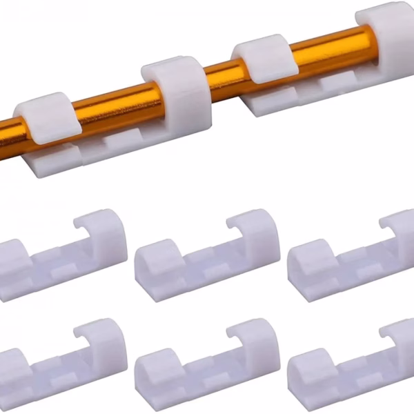 Krushi Vikas 16 PC Desktop Cable Organizer with Improved Stronger Adhesive Tape | Cable Manager, Wire Manager, Wire Clamp | Wire Clips for Cable for Wall, Wire Holder Clips Wall