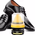 Krushi Vikas Premium Leather Repair and Shoe Polish Liquid | Black Color Liquid Shoe Shine Natural Cream | Leather Nourishment and Conditioner Leather Liquid Cream with Sponge Applicator for Shoes Bags Sofa