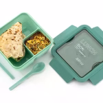Krushi Vikas Square Container Airtight Leakproof Unbreakable Storage Container/ Lunch Box with Spoon Big Bite Lunch Box 1100 Ml
