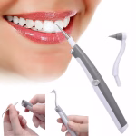 Krushi Vikas Portable Ultrasonic Electric Tooth Dental Cleaner With LED Light Stain Eraser Plaque Tartar Remover Teeth Whitening, Grey & White Color 1 Pcs
