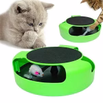 Krushi Vikas Best Interactive Toys for Cats - Motion Mouse/Mice and a Scratching Pad, Catch The Mouse, Catnip, Cat Scratcher Catnip Toy