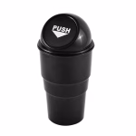Krushi Vikas Mini Car Trash Bin Can Holder Dustbin - Black (L 17 x W 6.5 cms)(Plastic, Manual-Lift)