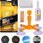 Krushi Vikas Windshield Repair Kit, Car Windshield Crack Repair Kit Glass Repair Kit for Repairing Auto Glasses Windshield/Cracks/Chip/Bulls-Eye/Spider Web/Star-Shaped/Half-Moon (Yellow) (YELLOW2)