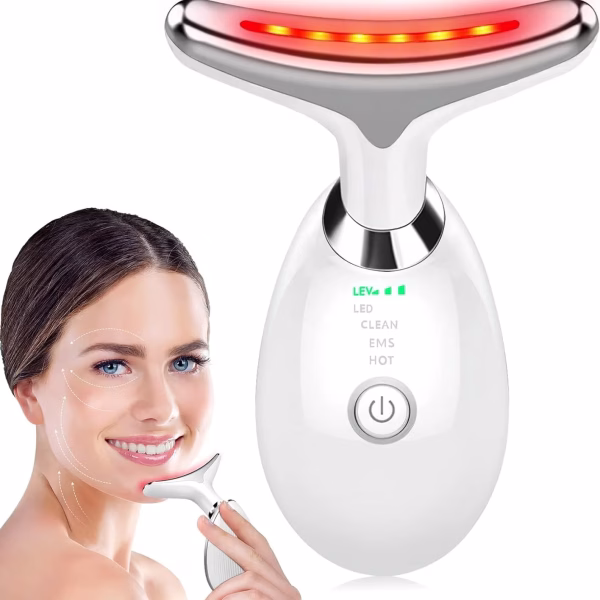 Krushi Vikas Electric facial cleanser, Firming Wrinkle Removal Tool, Vibration Massager with 3 Color Modes for Skin Tightening Face Sculpting