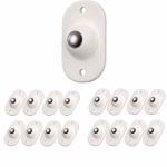 Krushi Vikas 16 Pcs Mini Swivel Casters Wheels,Stainless Steel Self Adhesive,360 Degree Rotation Pulley,Universal Wheels At The Bottom Of The Storage Box,Swivel Caster Wheels For Furniture