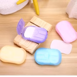 Krushi Vikas Paper Washing Hand Bath Clean Scented Slice Outdoor Travel Sheets Disposable Box Soap Portable Mini Paper Soap || paper soap strips for travelling handwash || multicolor || Set of (3)