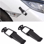 Krushi Vikas Car Bumper Security Hook Lock Clips Kit Quick Release Fasteners Bumper Clips for Car Bumpers, Fenders, Trunk and Hatch Lids Compatible with All Cars (Set of 2) (Black Carbon Fiber)