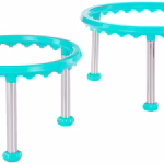 Krushi Vikas Plastic Pot Stand Stainless Steel Legs/Matka Stand/Single Ring Matka Stand -2 pcs