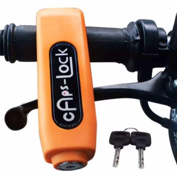 Krushi Vikas Heavy Duty Bike Brake Lock - Locking System by Holding Handle Bar with Brake Lever for All Bikes & Scooters (Multicoloured)