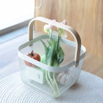 Krushi Vikas Metal Wire Basket With Handle|Storage Basket Fot Fruits, Books|Mesh Open Storage Bin|Storage Organizer