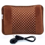 Krushi Vikas Premium Velvet Electric Hot Water Bag for Pain Relief With a Heating Pad For Period Cramps, Shoulder, Back, Neck (Brown Color)