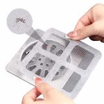 Krushi Vikas 20Pack Disposable Shower Drain Hair Catcher, Drain Hair Catcher Waterproof Mesh Stickers for Bathroom Accessories, Apartment Essentials for Kitchen, Sink, Bathtub (4" X 4")