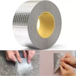 Krushi Vikas Single Side Waterproof and Heat resistant Super Strong Butyl Sealant Sticky Tape Dispenser Aluminum Foil (Manual)  (Set of 1, Silver)