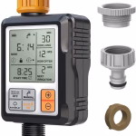 Krushi Vikas Drip Irrigation System Water Timer Digital Controller Fully Automatic Adapters Batteries Included Child Lock Feature Programmable Garden Lawn Hose Faucet System Auto & Manual Mode 3Inch Large Screen