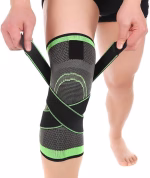 Knee Braces for Pain Relief – Green Compression Sleeves (L)