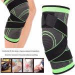 Knee Braces for Pain Relief – Green Compression Sleeves (L) - Image 2