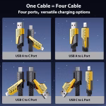 4 in 1 Charging Cable- 65W PD Fast Multi-Device Cord - Image 2