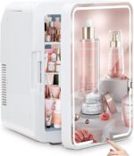 Mini Fridge with Mirror | 4 Litre Portable Beauty Cooler