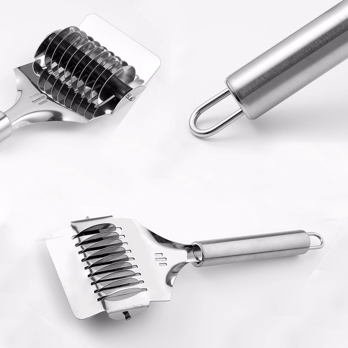 Stainless Steel Pasta Noodle Cutter – Dough Roller Tool - Image 2