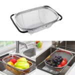 Stainless Steel Sink Colander for Fruits, Veggies & Pasta