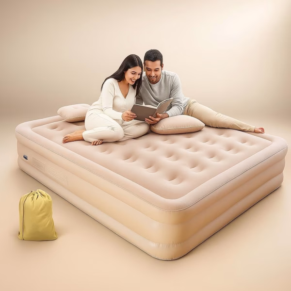 Double Bed Inflatable Air Mattress with Pump -200*150*40 CM