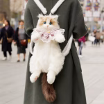 Realistic Cat Backpack Plush Cute Bag - Unisex