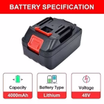 48V/Volt/MAX /12000 mAh Lithium-Ion Battery New Cordless Compact Power Tool Li-ion Batteries - Image 5