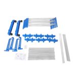 3 Tier Foldable Clothes Drying Stand with Wheels - Stainless Steel - Image 5