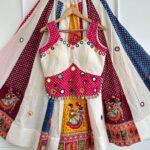 Pure Ajrakh Cotton Chaniya Choli - Kutchi Gamthi Work Pink