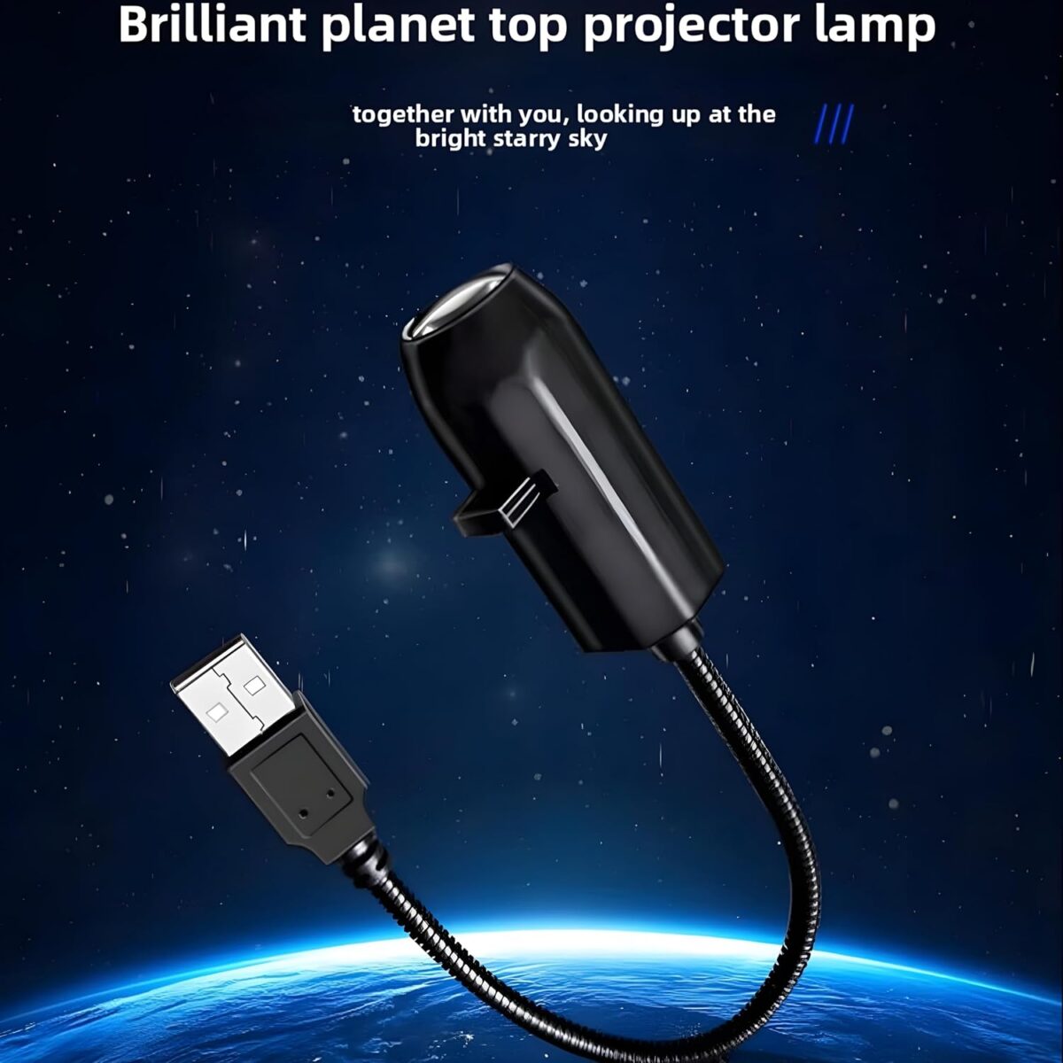 Creative USB Star Projector Night Light for Car & Room | Adjustable Mini LED Ambient Galaxy Light with 360° Flexible Goose Neck & Multiple Projection Patterns for Ceiling, Bedroom & Parties - Image 5