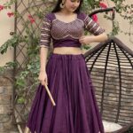 Gota Patti Lehenga Choli for Navratri & Durga Puja - Purple