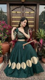 Gota Patti Lehenga Choli for Navratri & Durga Puja - Green - Image 3