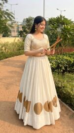Gota Patti Lehenga Choli for Navratri & Durga Puja - White