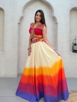Magic Cotton Lehenga for Navratri with Mirror Work Blouse - Image 2