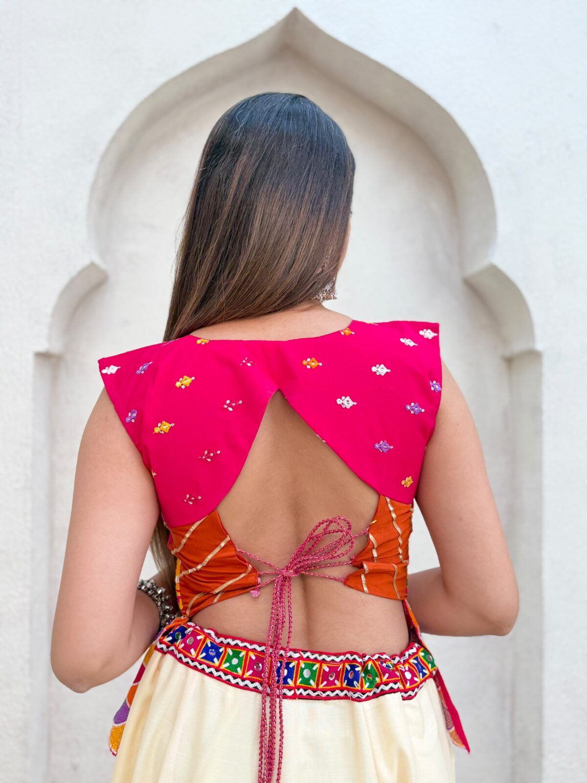 Magic Cotton Lehenga for Navratri with Mirror Work Blouse - Image 7