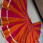 Mastani Skirt 48 Kali Pure Roman Cotton Silk - Orange & Pink