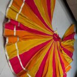Mastani Skirt 48 Kali Pure Roman Cotton Silk - Yellow, Orange & Pink