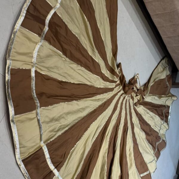Mastani Skirt 48 Kali Pure Roman Cotton Silk - Brown & Cream