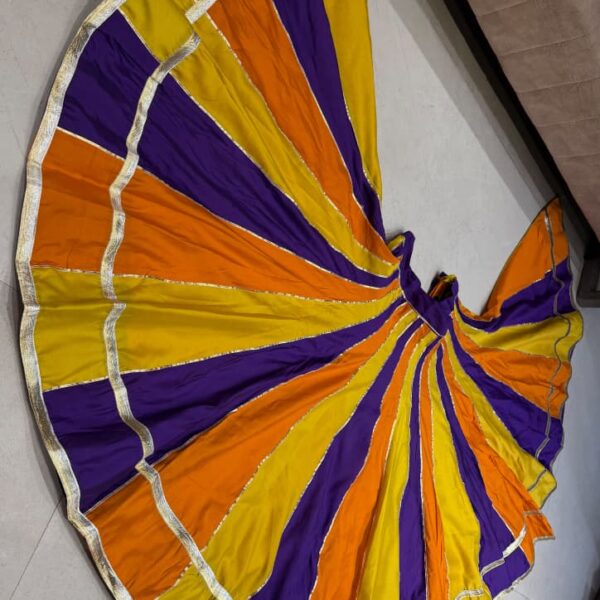 Mastani Skirt 48 Kali Pure Roman Cotton Silk - Blue & Orange