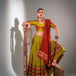 Dhabu Cotton Lehenga for Navratri Embossed & Ghughri Lace