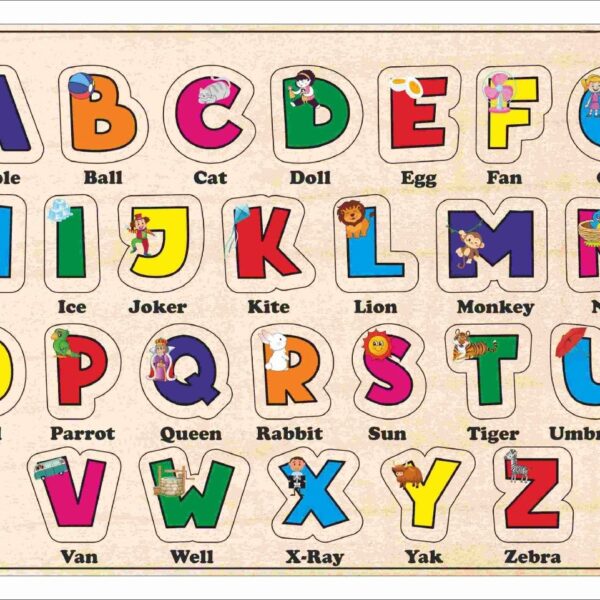 Wooden Alphabet Puzzle A to Z for Kids